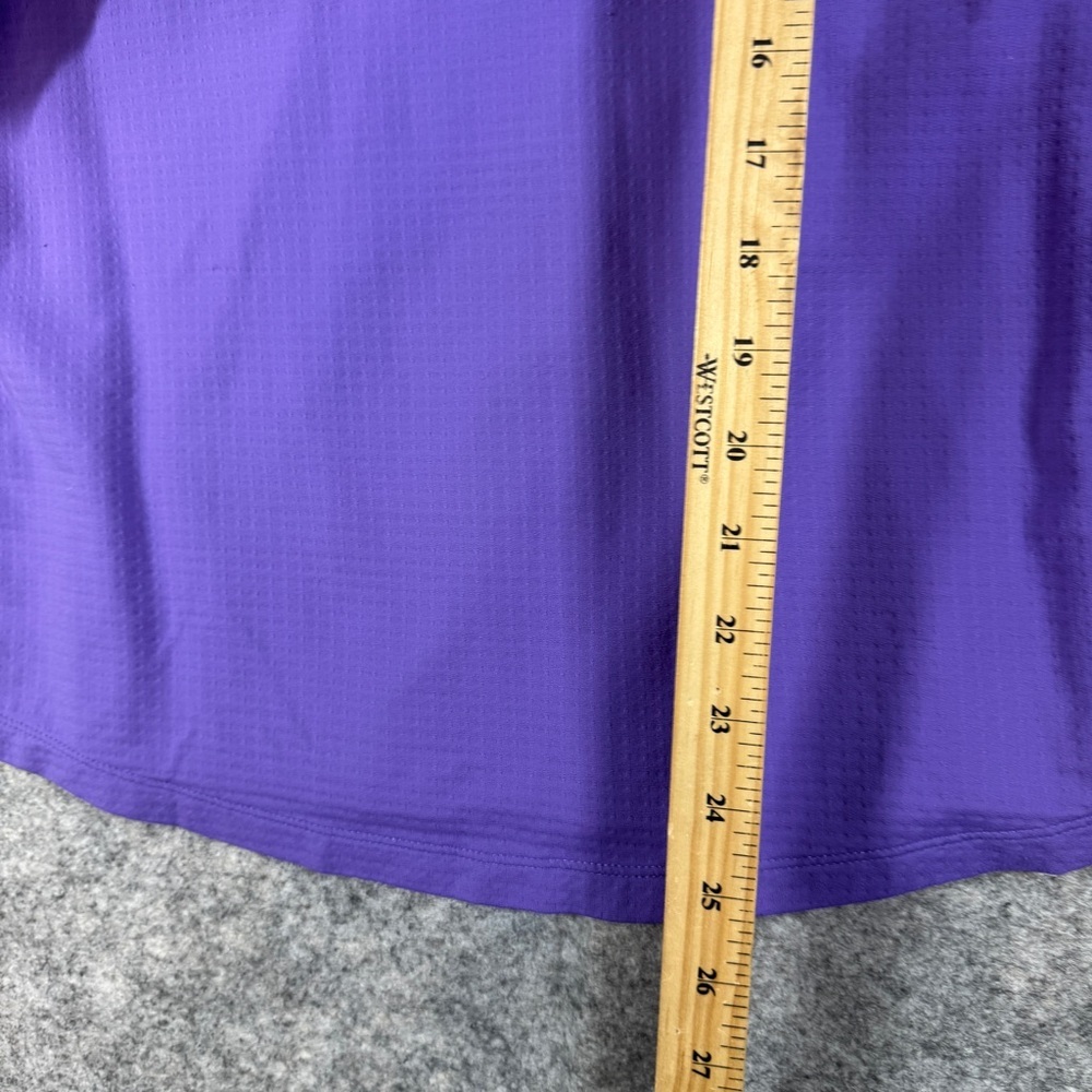 IBKUL Purple Quarter Zip Pullover XL UPF 50+ Golf Athletic Pickleball Top - Picture 7 of 16